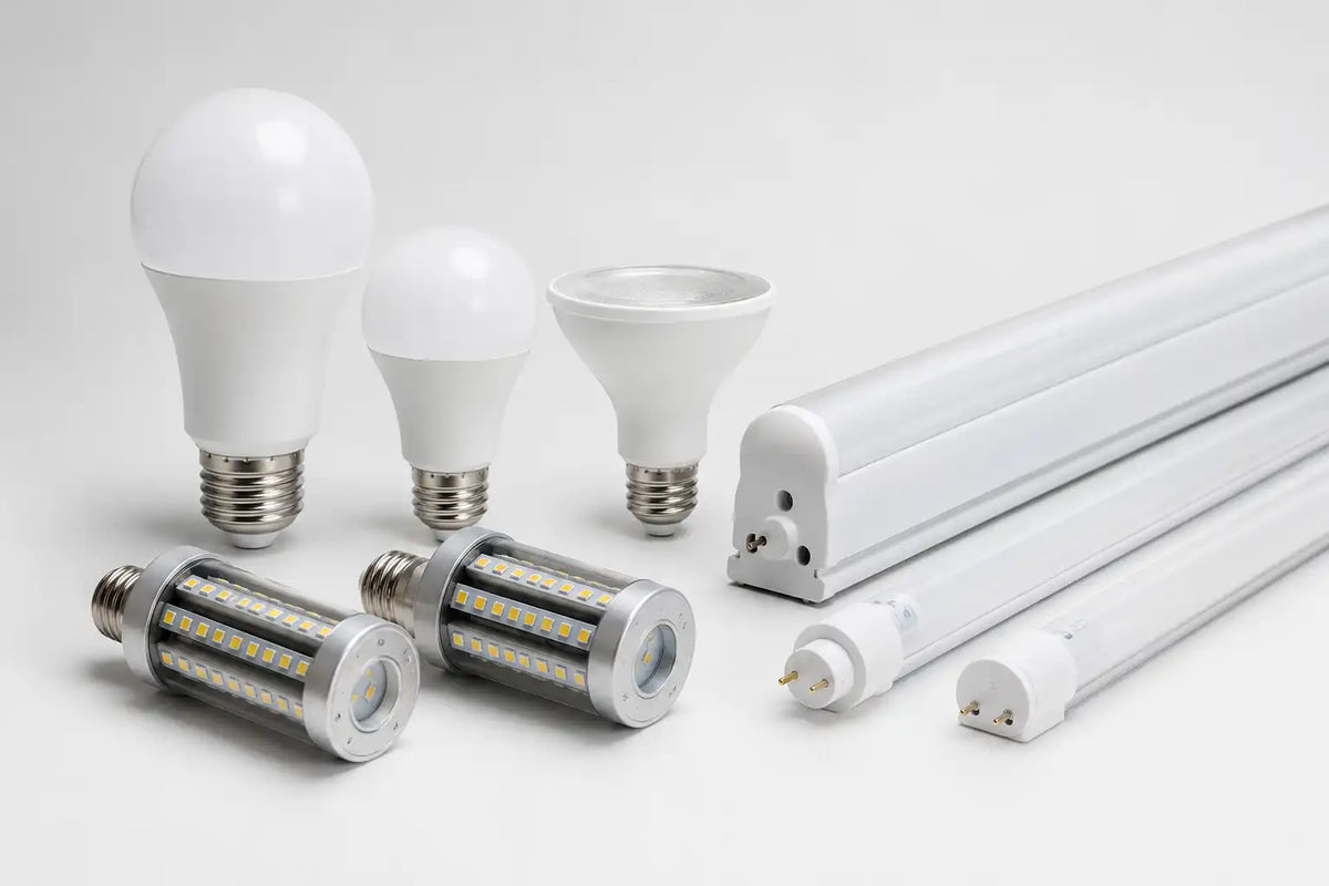 Différents modèles d'ampoules LED pour éclairage intérieur et extérieur
