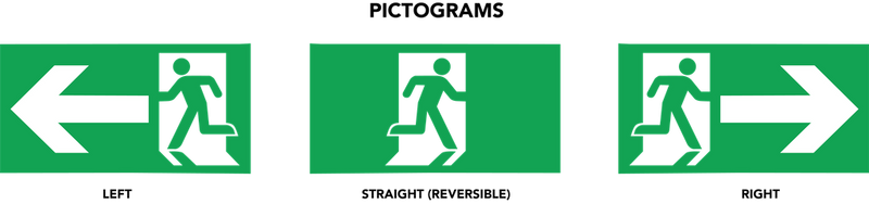 ENSEIGNE D'URGENCE COMBO RUNNING MAN/2 TÊTES DEL 120-347V AUTONOMIE120MINS