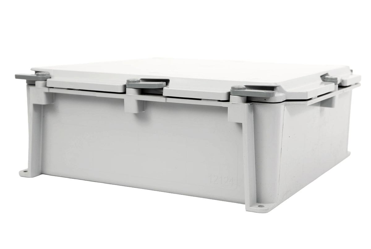 12x12x4 boite de jonction pvc gris ouverture rapide (bte2)