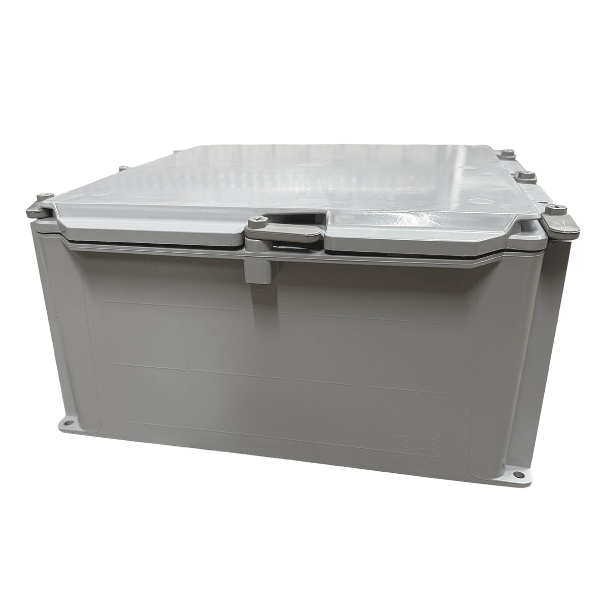 12x12x6 boite de jonction pvc gris ouverture rapide (bte4)