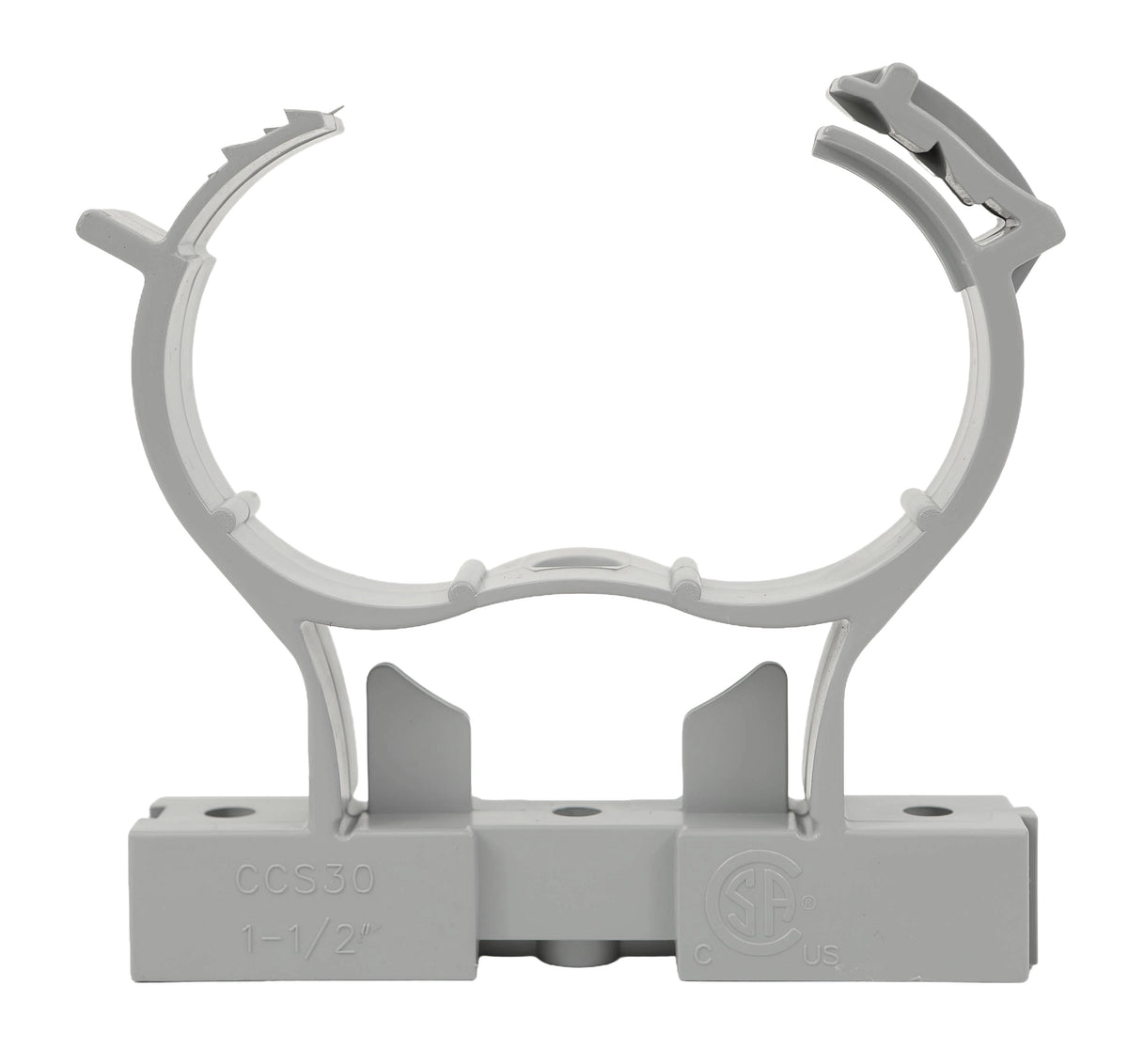 Strap a tuyau avec spacer pvc 1 1/2 (bte25)