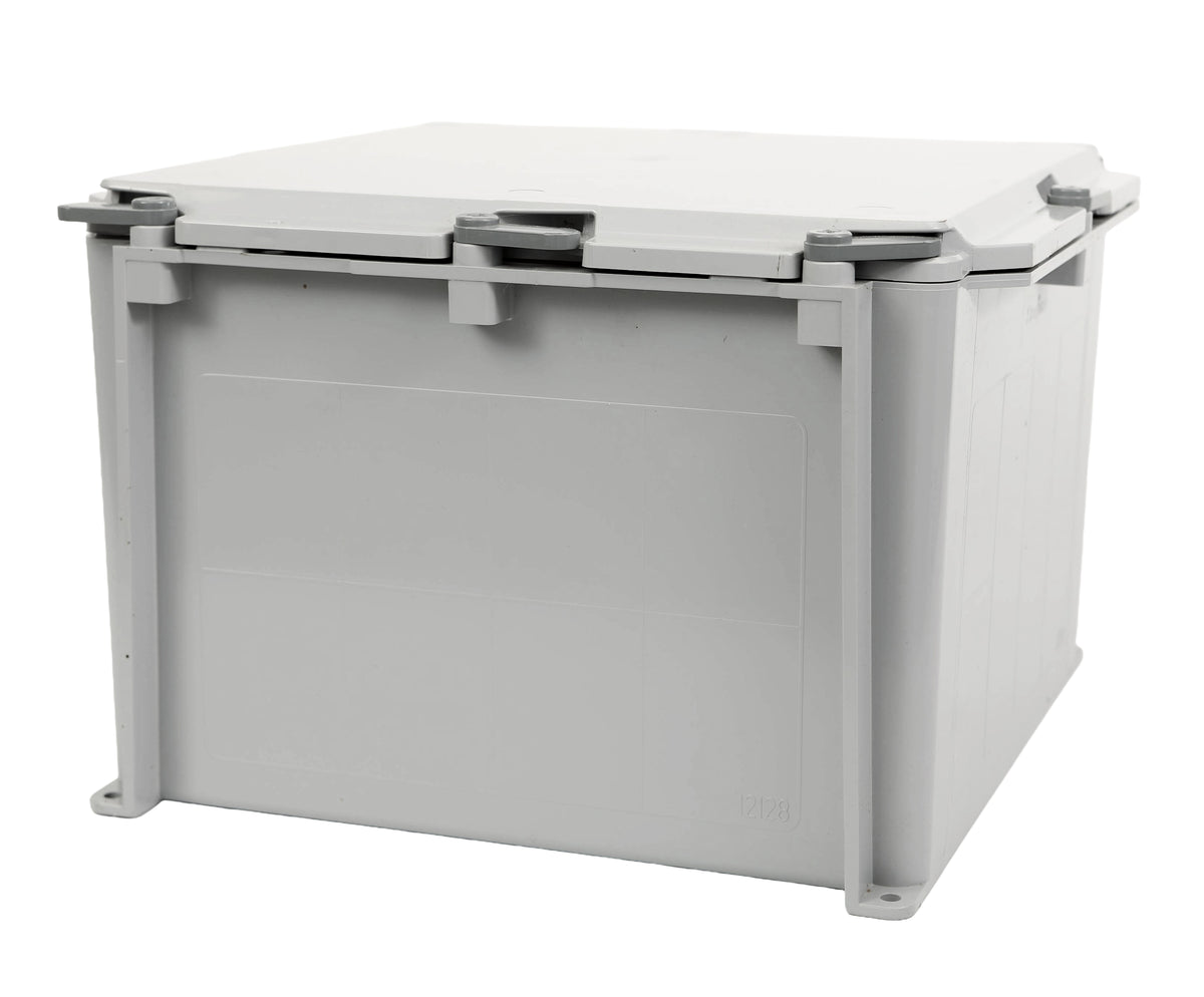 12x12x8 boite de jonction pvc gris ouverture rapide (bte 3)