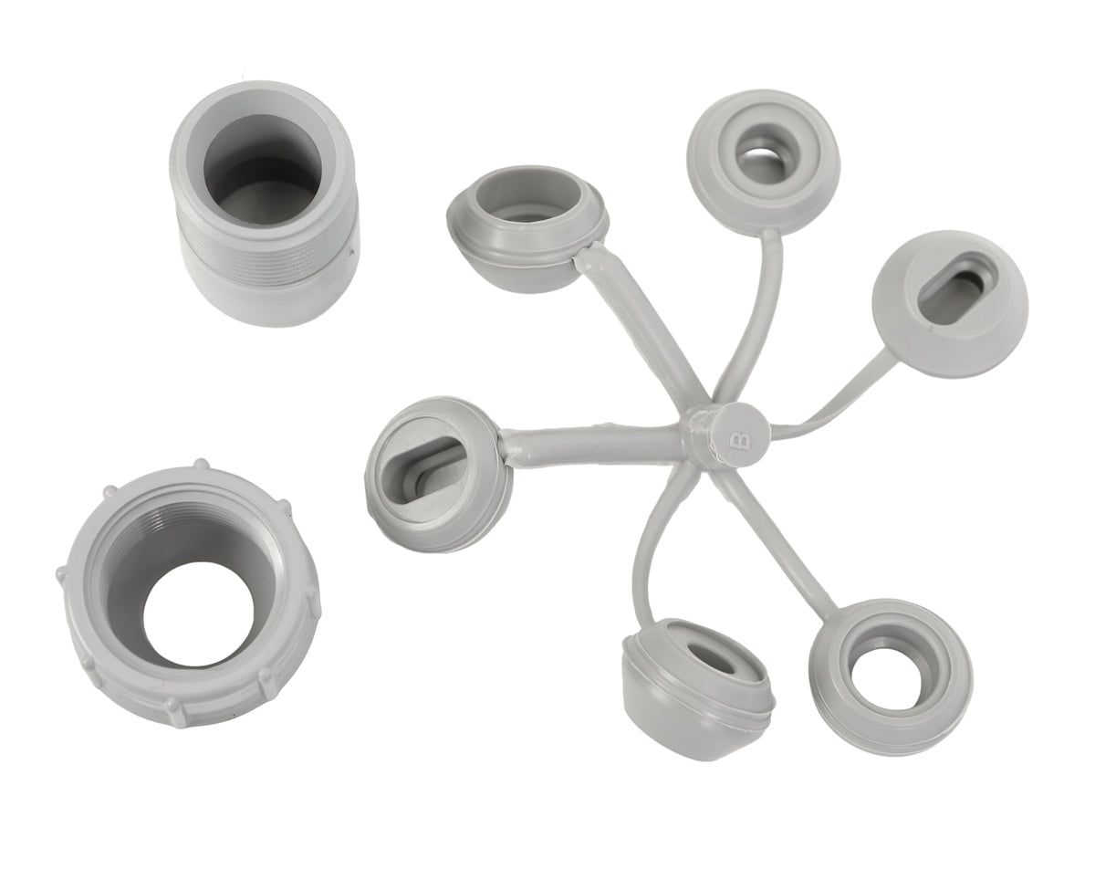 CONNECTEUR ATTENUATEUR DE TENSION 3/4 PVC GRIS (ROYAL) (BTE50)