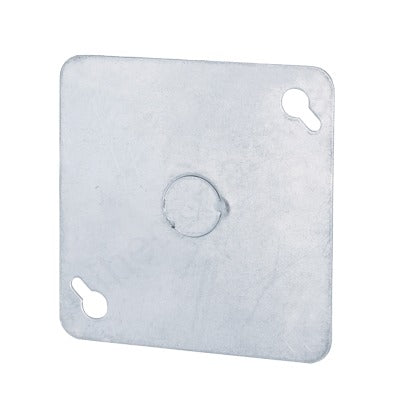 (nesco) couvercle carré en acier pré-galvanisé 4 x4 po, plat avec ouverture